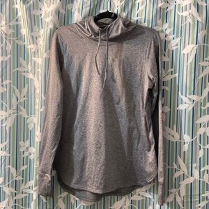 Women's REEBOK Fired Up Black-Heather HOODIE Size Large